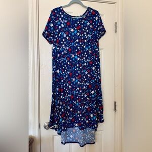 LuLaRoe Blue Starry Pattern Swing Dress